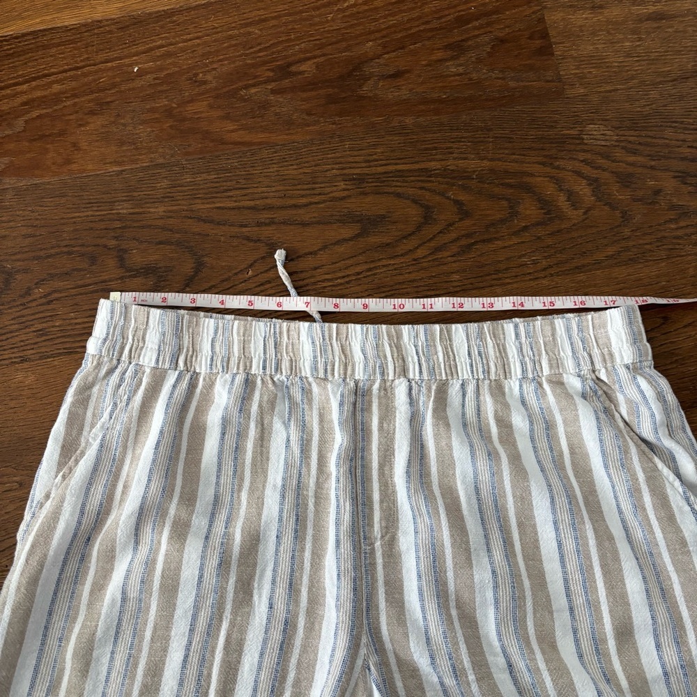 Frank by Frank & Oak Linen Striped High-Waisted Shorts - Picture 8 of 11